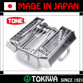Steckdose und Drehmomentschlüssel aus Edelstahl und Titan. Hergestellt von Tone. Made in Japan (DC-Akku-Schraubendreher)